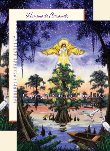 Louisiana Cajun Bayou Christmas Cards - Blue Bayou Angel